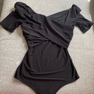Black Off The Shoulder Bodysuit